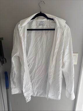 Calvin Klein White Lightweight Shirt Jacket